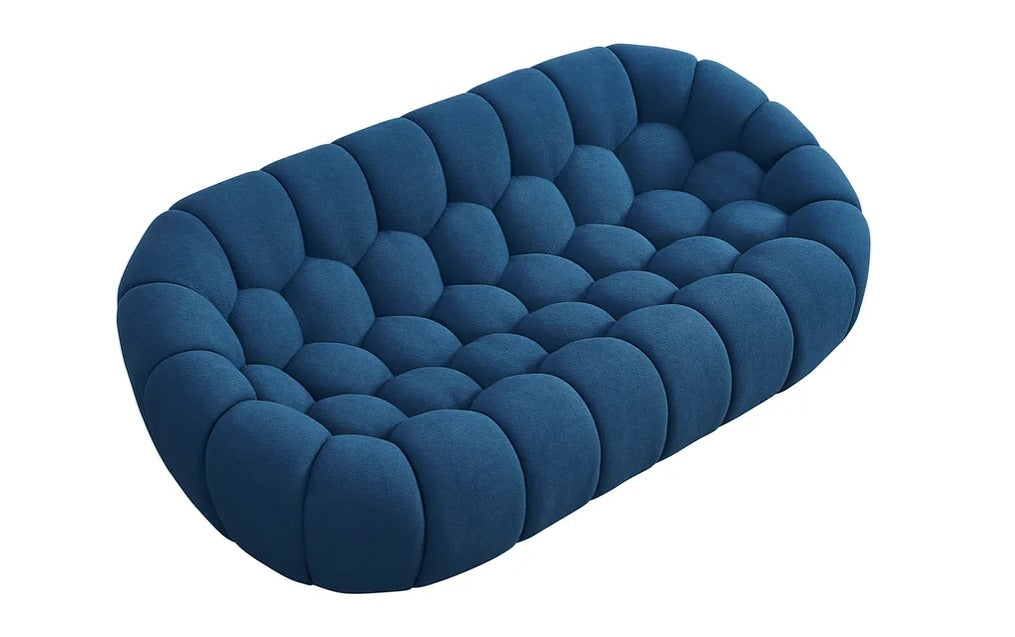 Bubbles Sofa and Loveseat  Blue Set