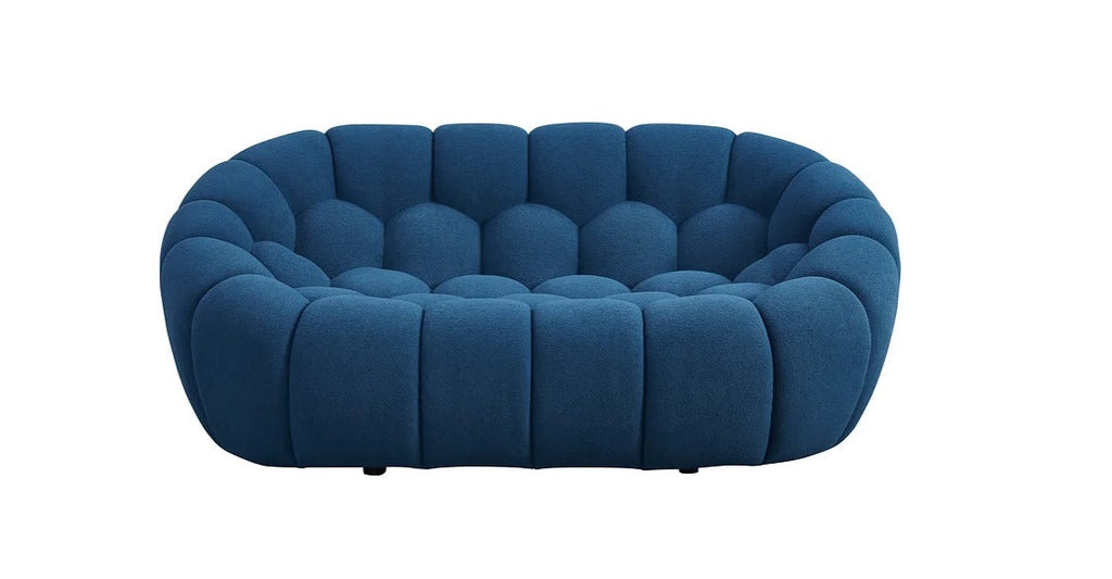 Bubbles Sofa and Loveseat  Blue Set