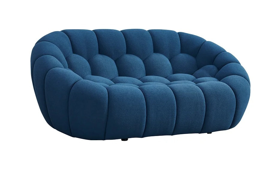 Bubbles Sofa and Loveseat  Blue Set
