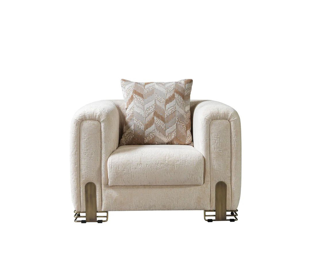 Brenda Ivory Boucle Sofa & Loveseat Set