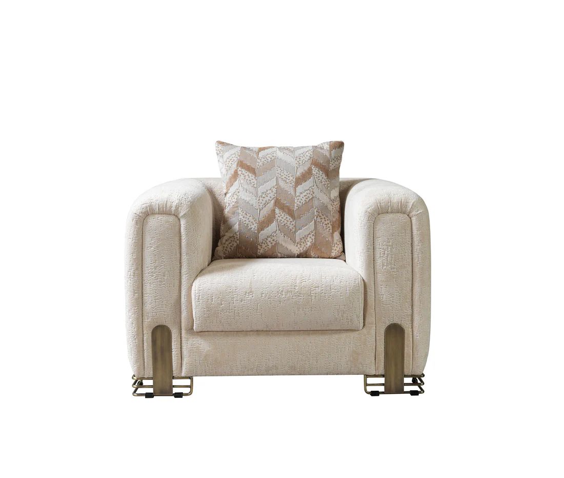 Brenda Ivory Boucle Sofa & Loveseat Set