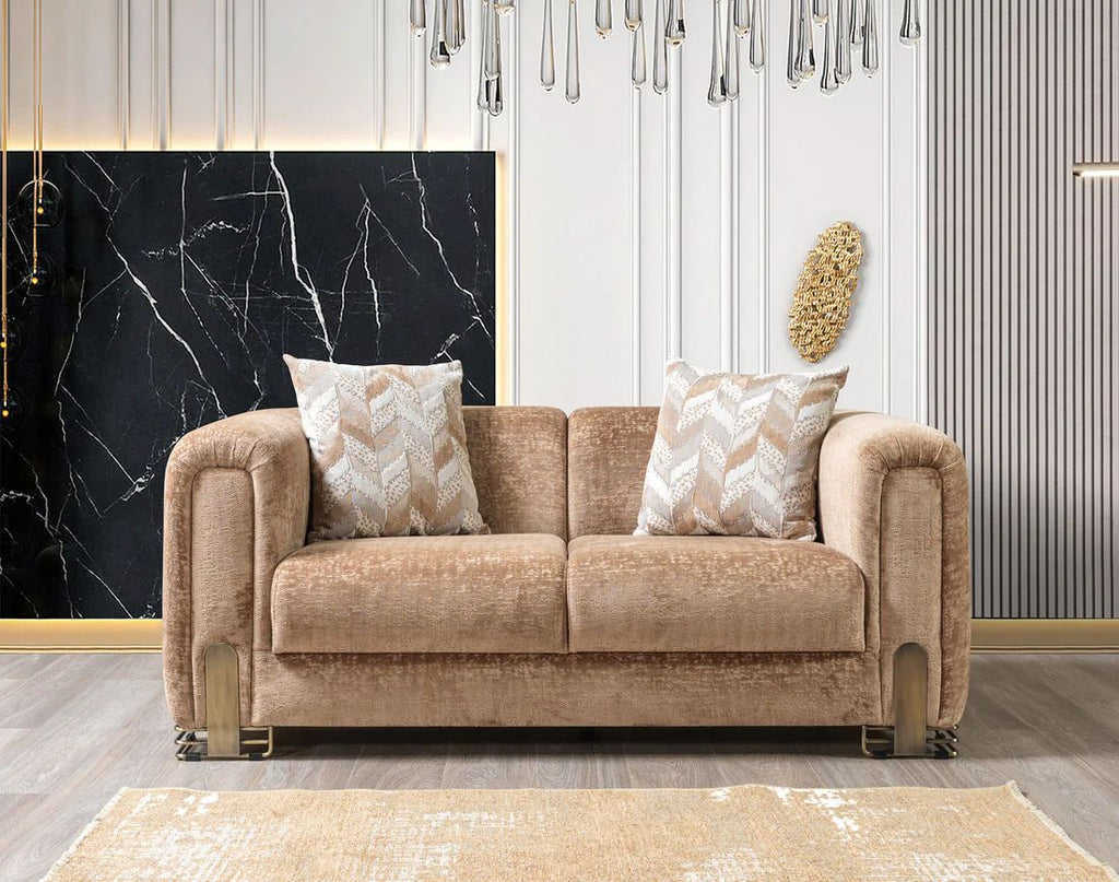 Brenda Coffee Boucle Sofa & Loveseat