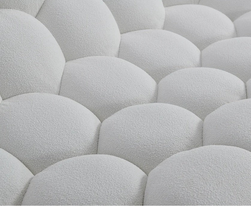 Bubbles Sofa and Loveseat White Set