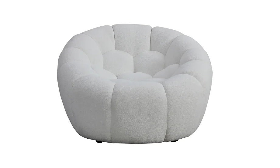Bubbles Sofa and Loveseat White Set