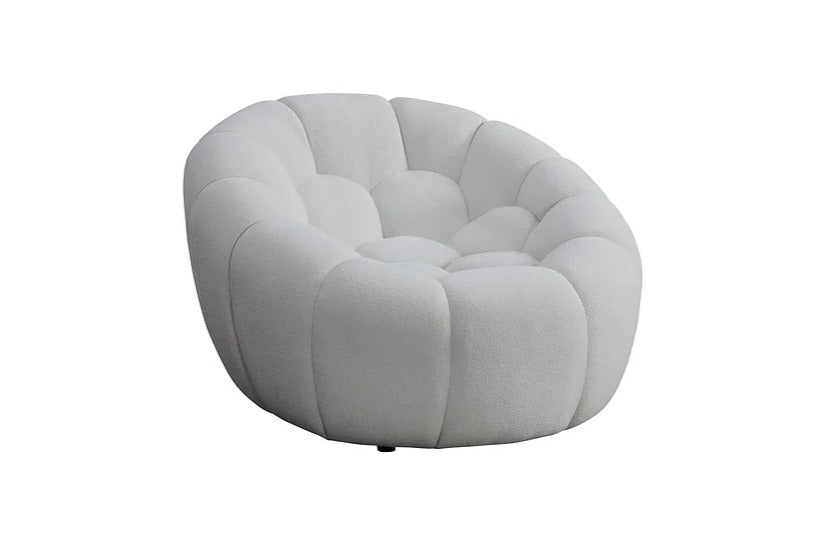 Bubbles Sofa and Loveseat White Set