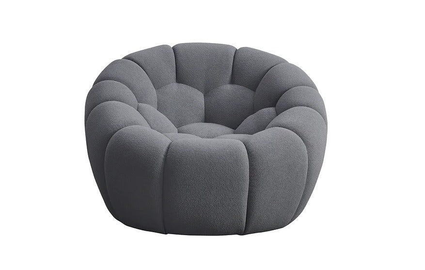 Bubbles Sofa and Loveseat Grey Set