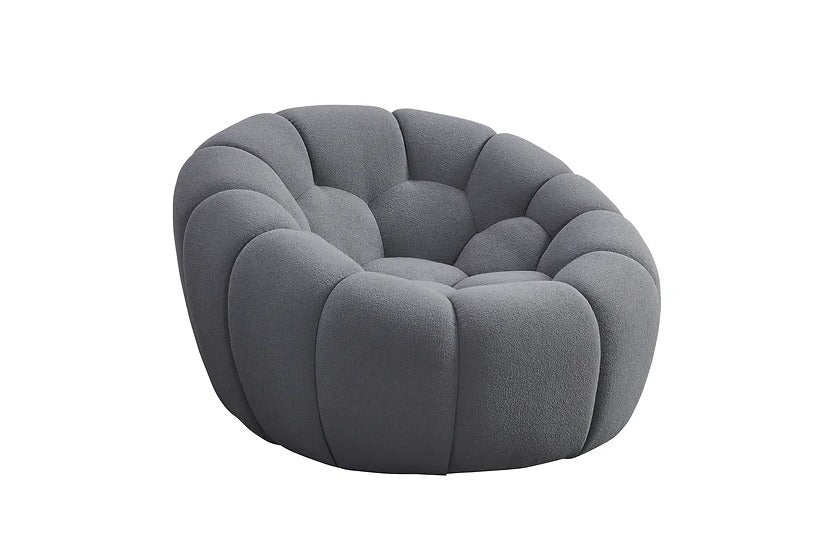 Bubbles Sofa and Loveseat Grey Set