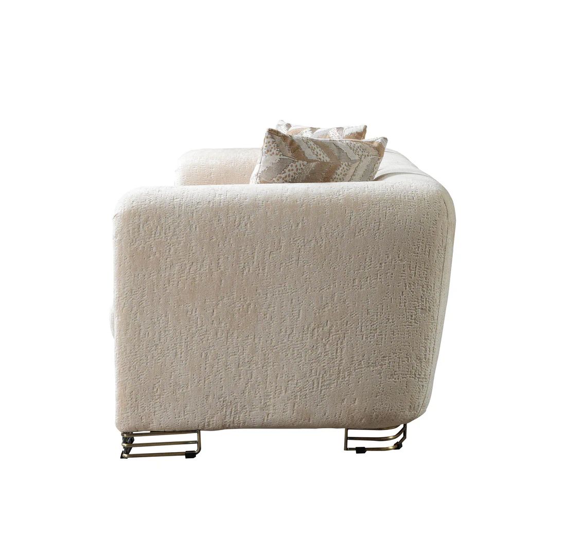 Brenda Ivory Boucle Sofa Loveseat