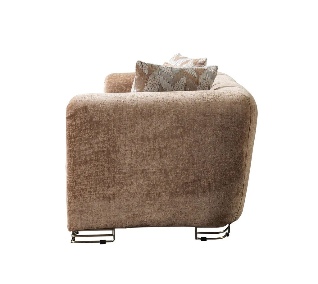 Brenda Coffee Boucle Sofa & Loveseat Set