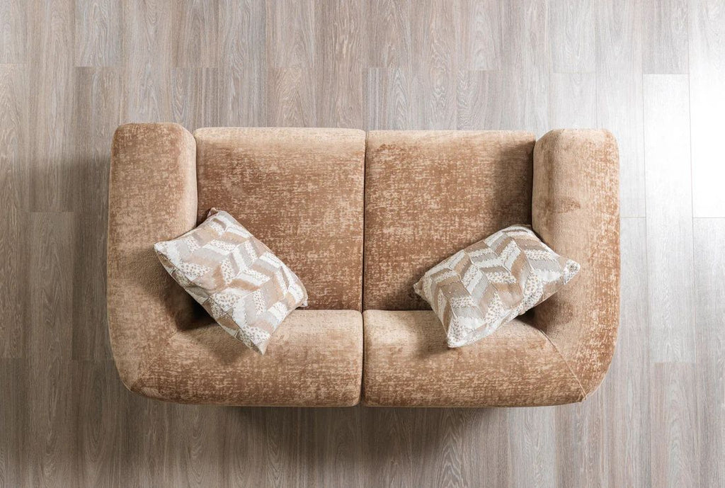 Brenda Coffee Boucle Sofa & Loveseat Set