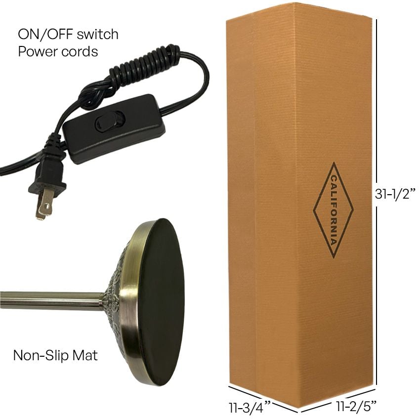 Fire Waves Handcrafted Turkish Floor Lamps with 3 Globes