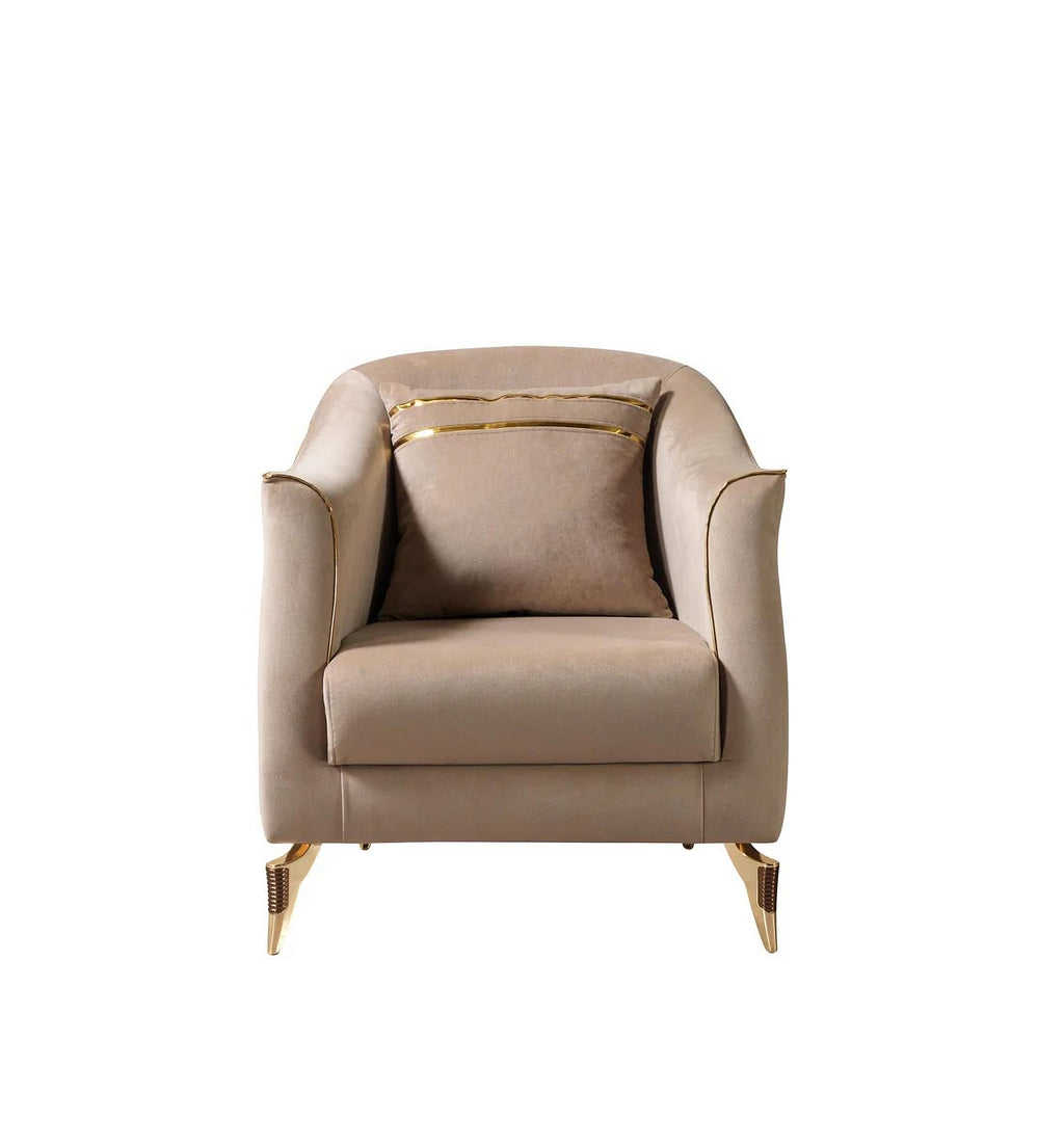 Belinda Coffee Velvet Sofa & Loveseat