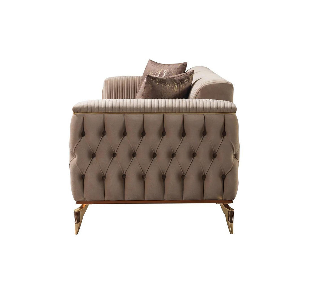 Belinda Coffee Velvet Sofa & Loveseat