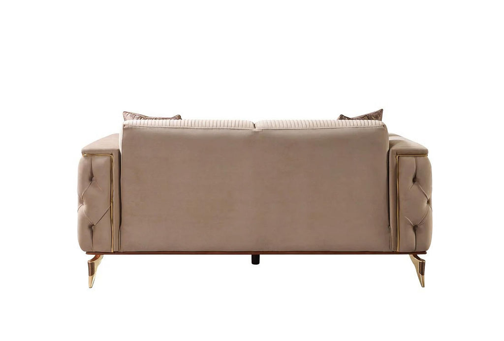 Belinda Coffee Velvet Sofa & Loveseat