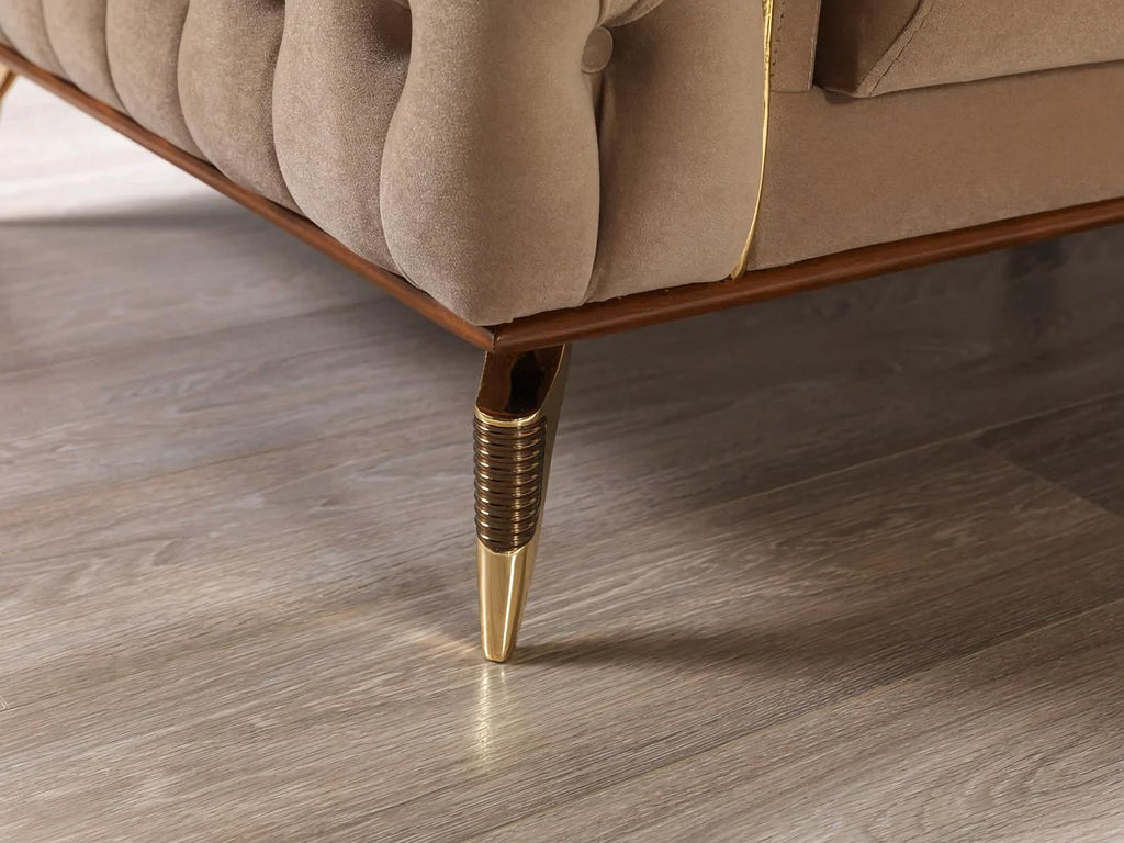 Belinda Coffee Velvet Sofa & Loveseat