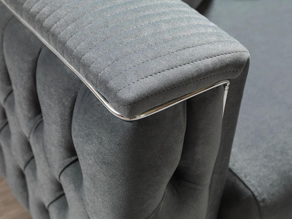 Belinda Gray Velvet Sofa & Loveseat