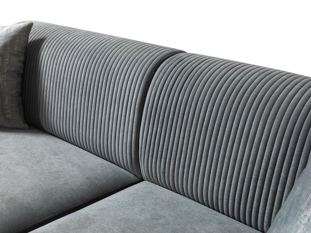 Belinda Gray Velvet Sofa & Loveseat