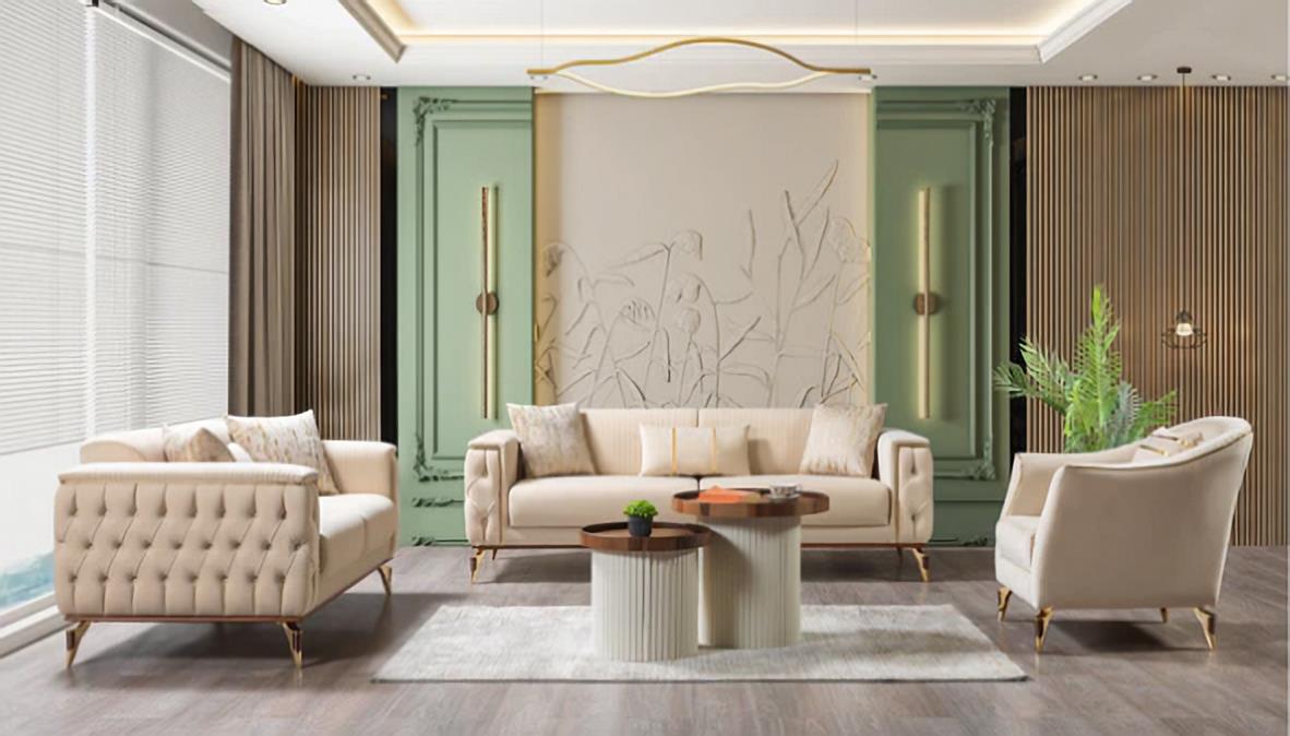 Belinda Ivory Velvet Sofa & Loveseat