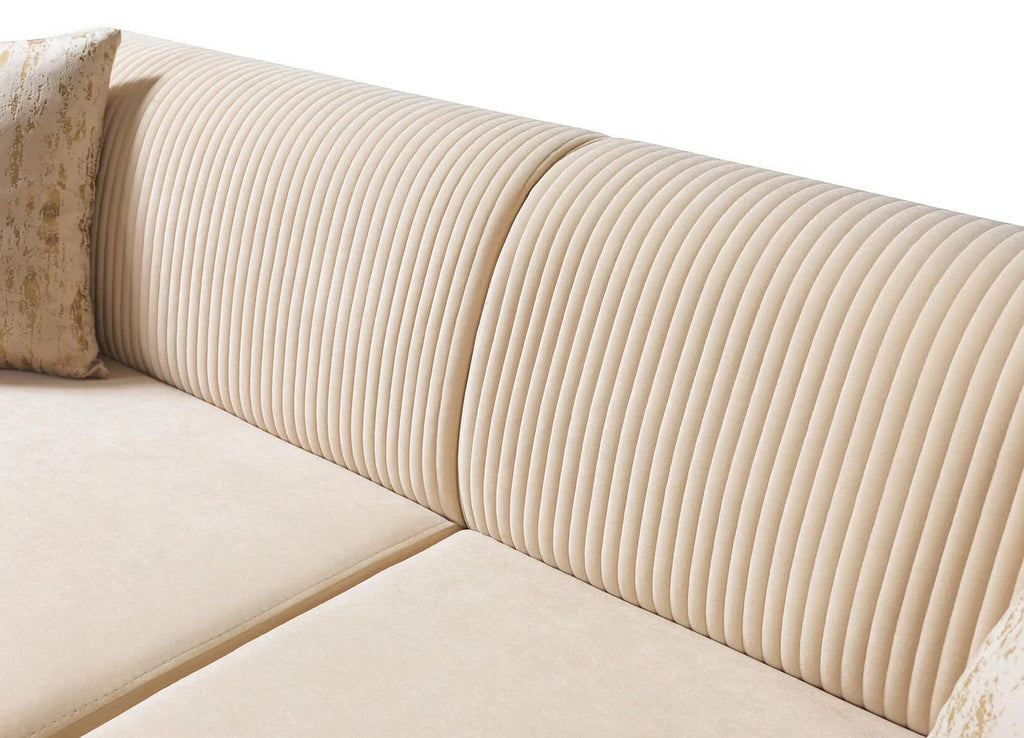 Belinda Ivory Velvet Sofa & Loveseat