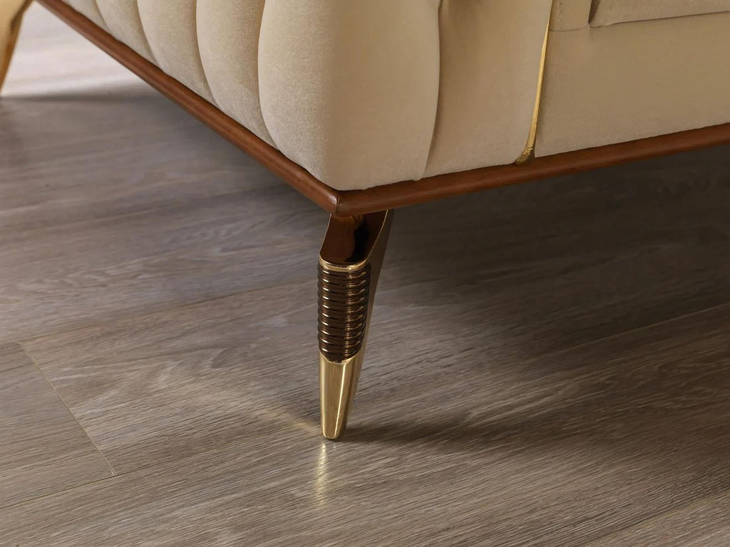 Belinda Ivory Velvet Sofa & Loveseat