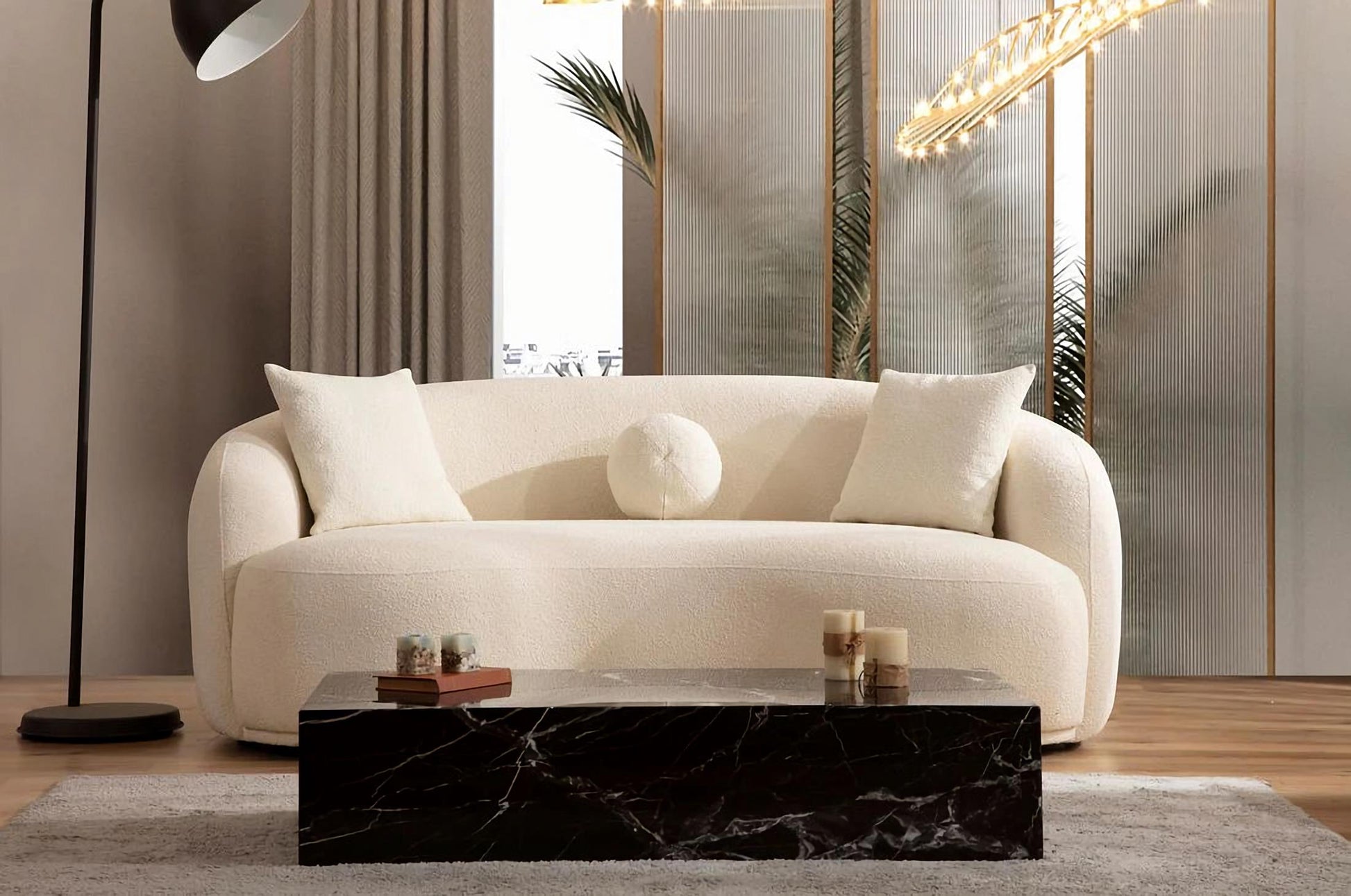 Bonita Ivory Boucle Sofa & Loveseat