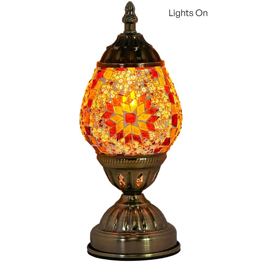 Mosaic Bedside Lamps with Bright Yellow colors