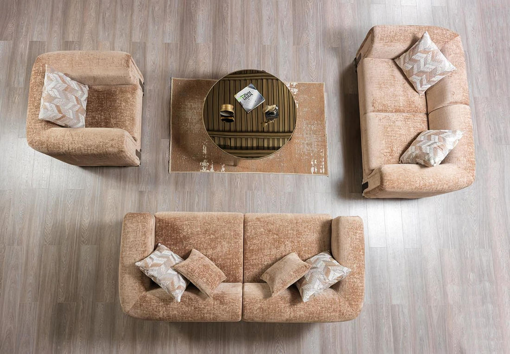 Brenda Coffee Boucle Sofa & Loveseat Set