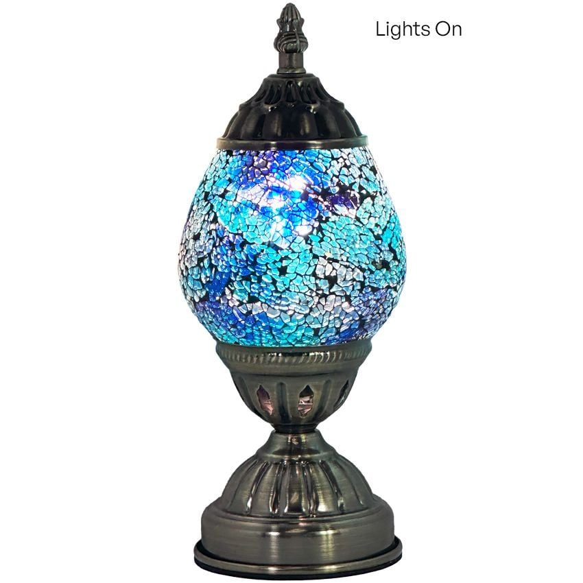 Mosaic Desk Lamp with Cosmic Blue