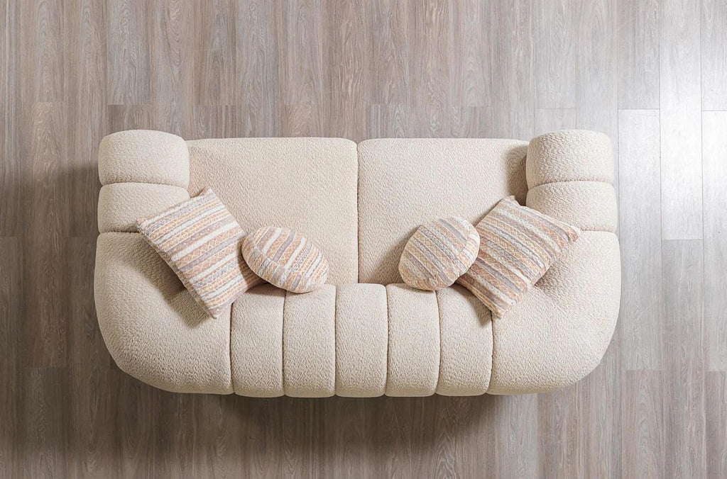 Destina Ivory Boucle Sofa & Loveseat Set