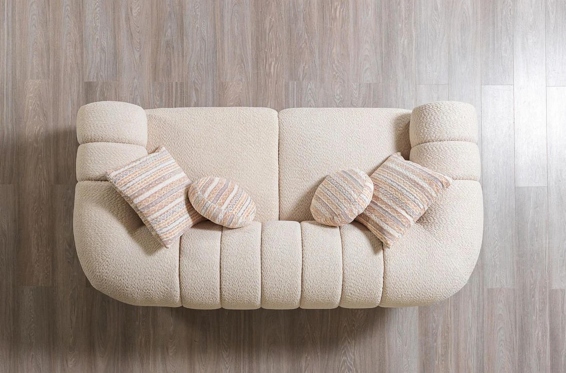 Destina Ivory Boucle Sofa & Loveseat Set