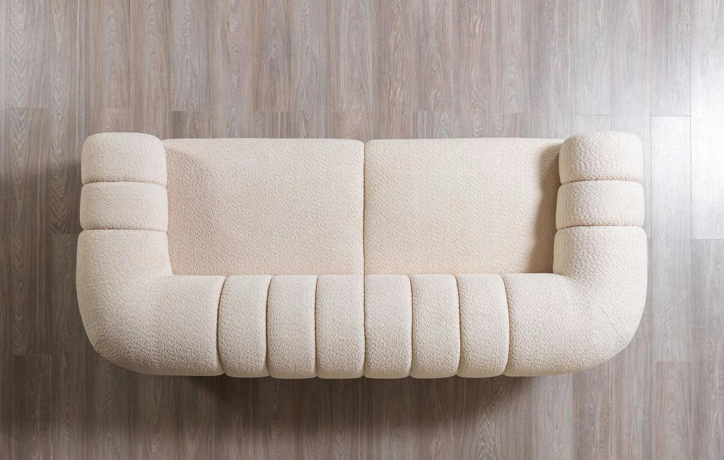 Destina Ivory Boucle Sofa & Loveseat Set