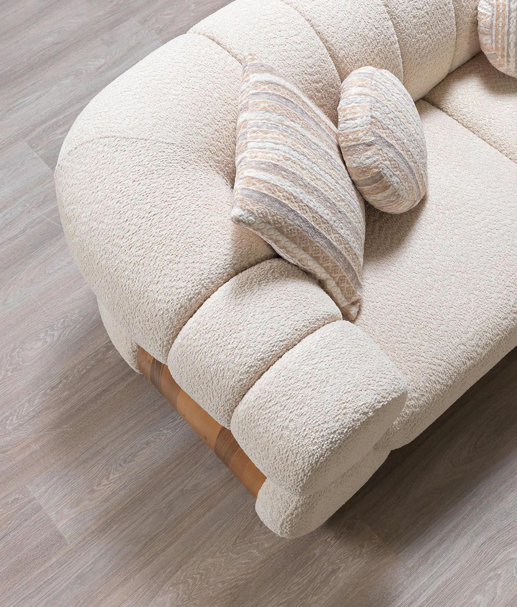 Destina Ivory Boucle Sofa & Loveseat Set