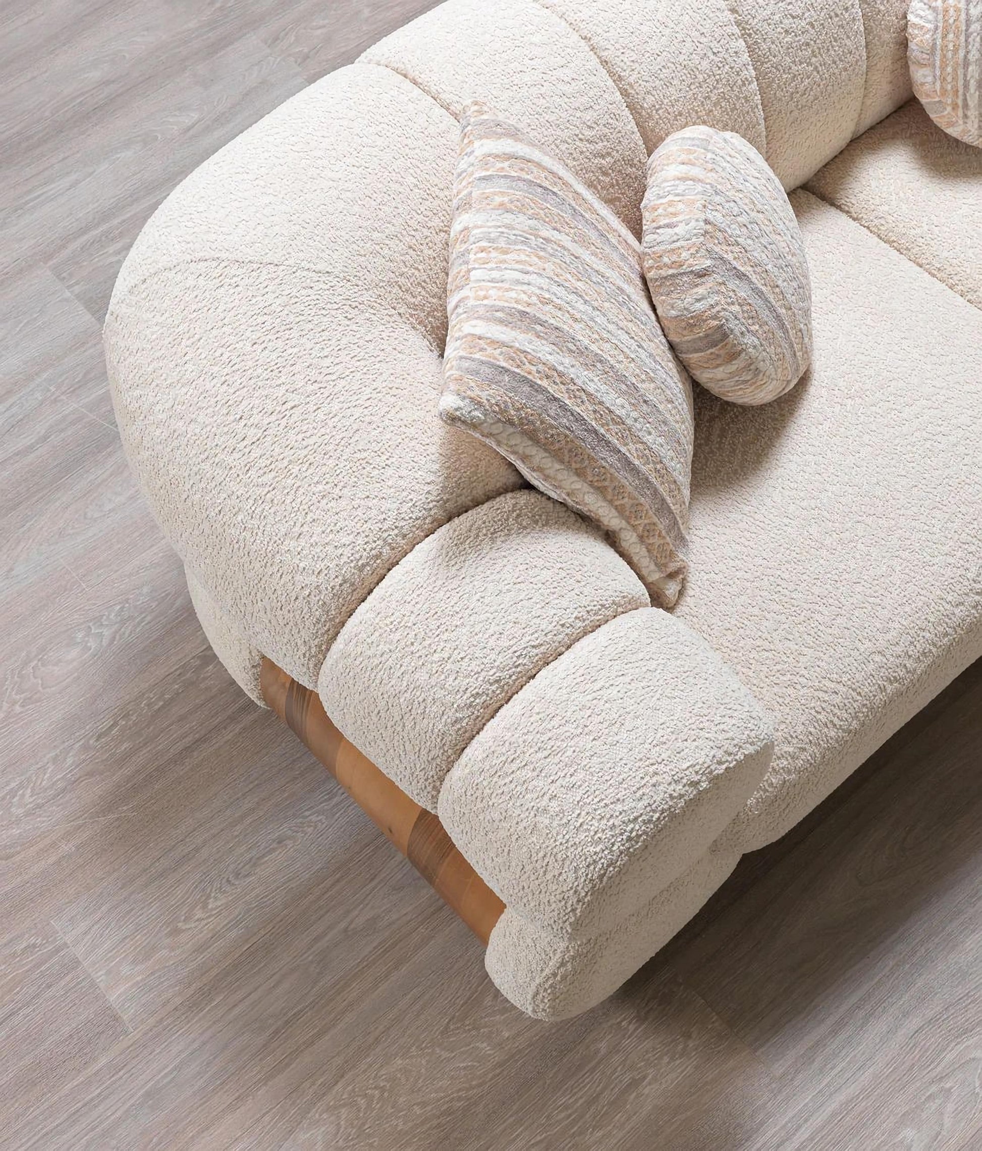 Destina Ivory Boucle Sofa & Loveseat Set