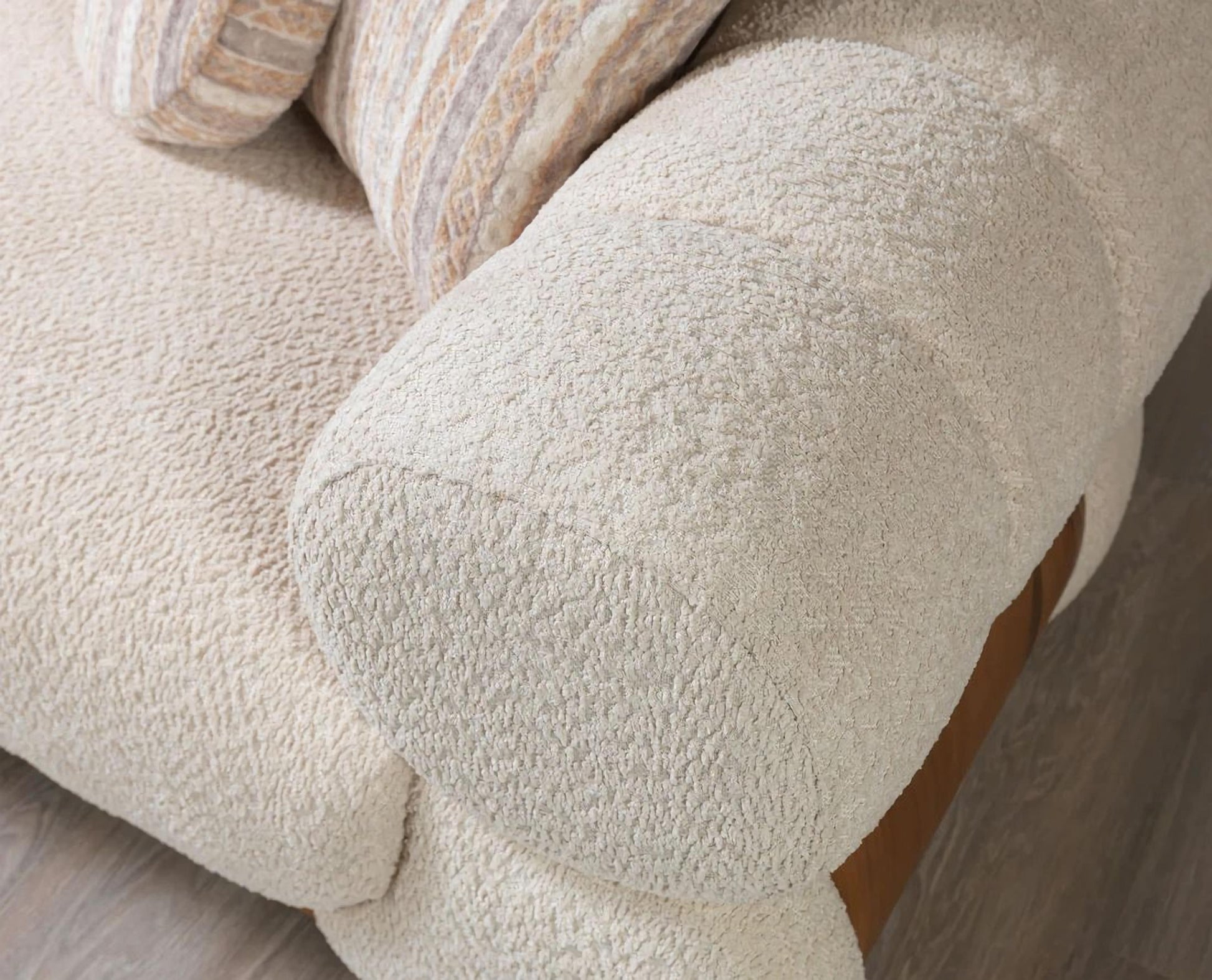 Destina Ivory Boucle Sofa & Loveseat Set