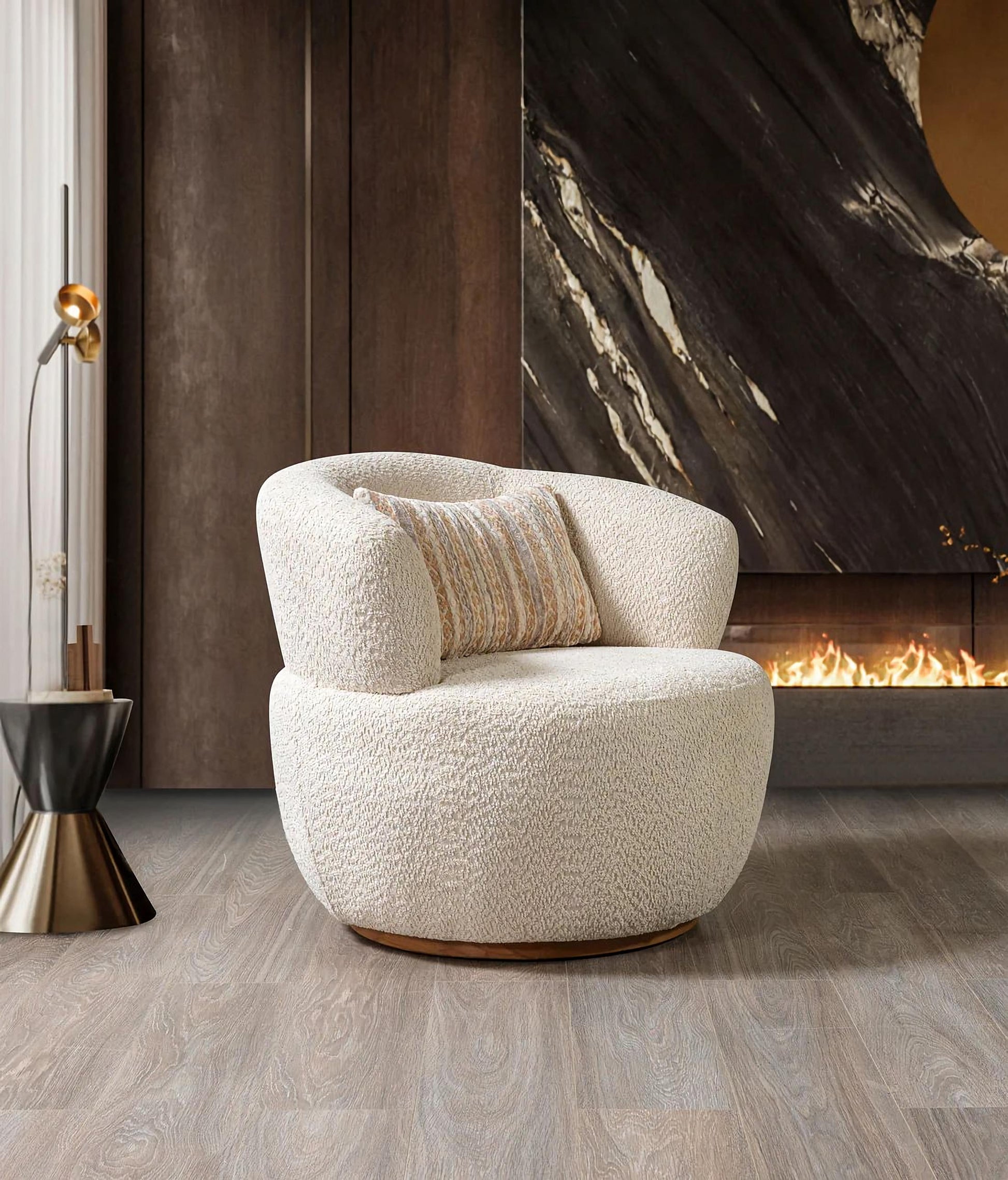 Destina Ivory Boucle Sofa & Loveseat Set