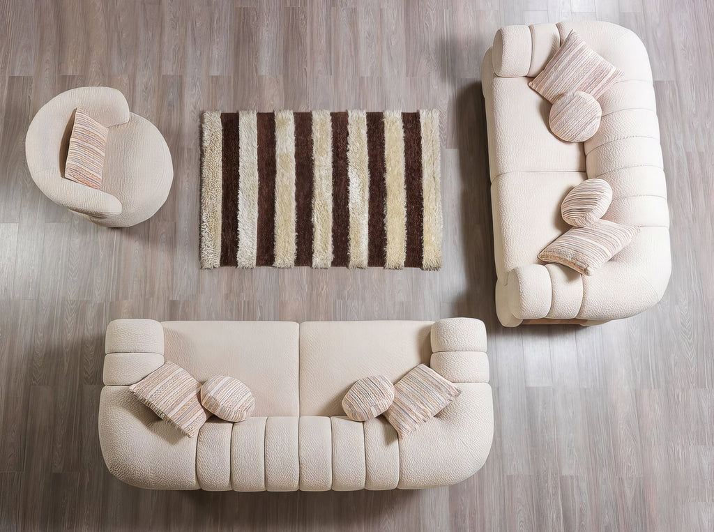 Destina Ivory Boucle Sofa & Loveseat Set
