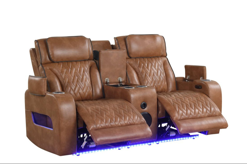 DUBAI 3PC Brown Power Reclining Set