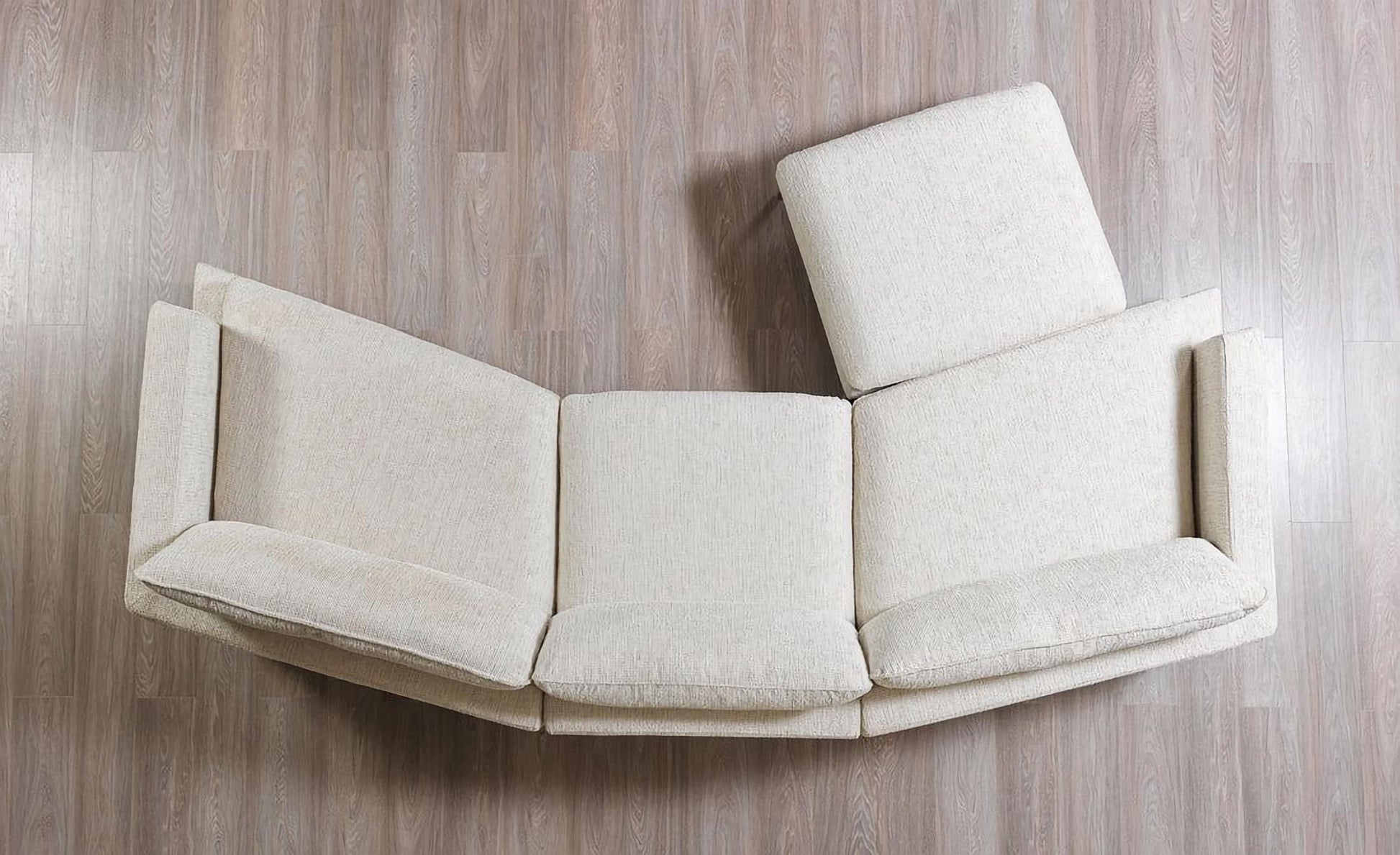 Dylan Ivory Sectional with Ottoman