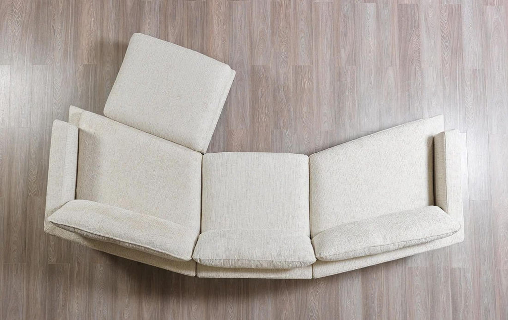 Dylan Ivory Sectional with Ottoman