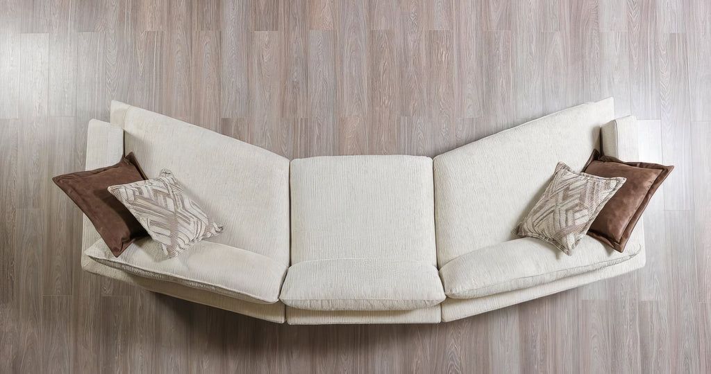 Dylan Ivory Sectional with Ottoman