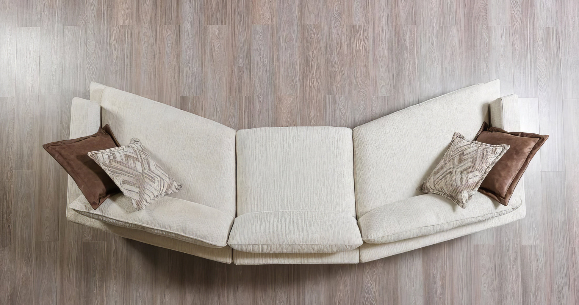 Dylan Ivory Sectional with Ottoman