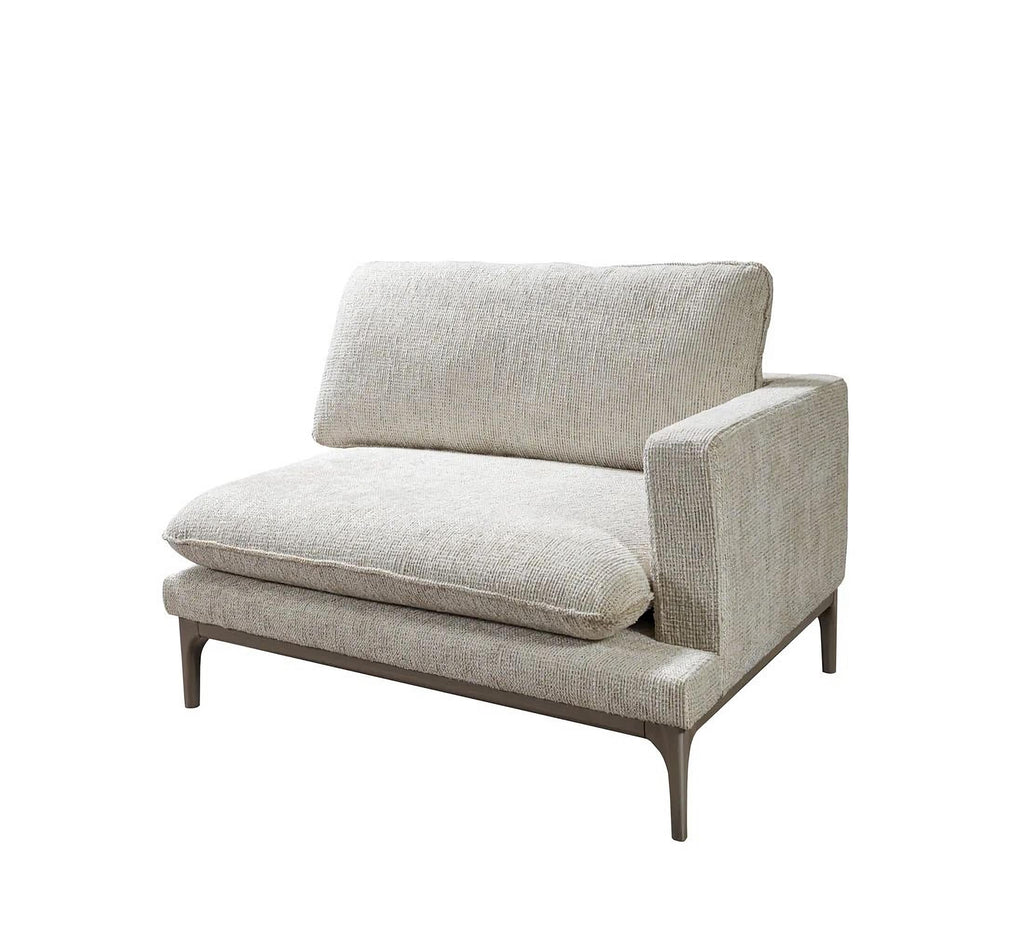 Dylan Ivory Sectional with Ottoman