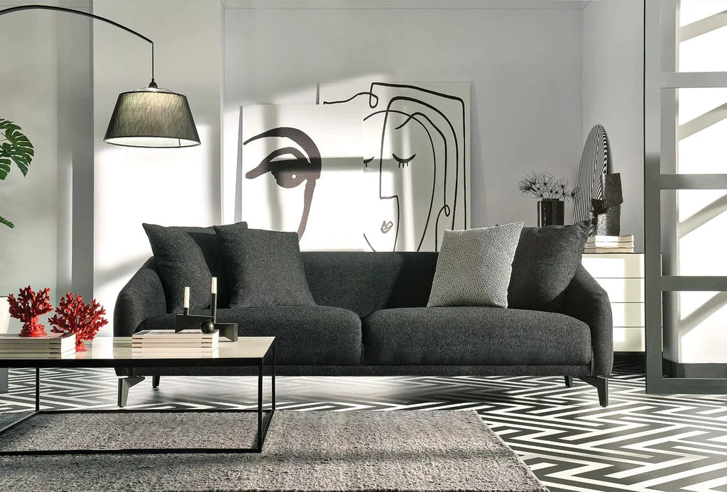 Maison Black 3-Seater Sofa