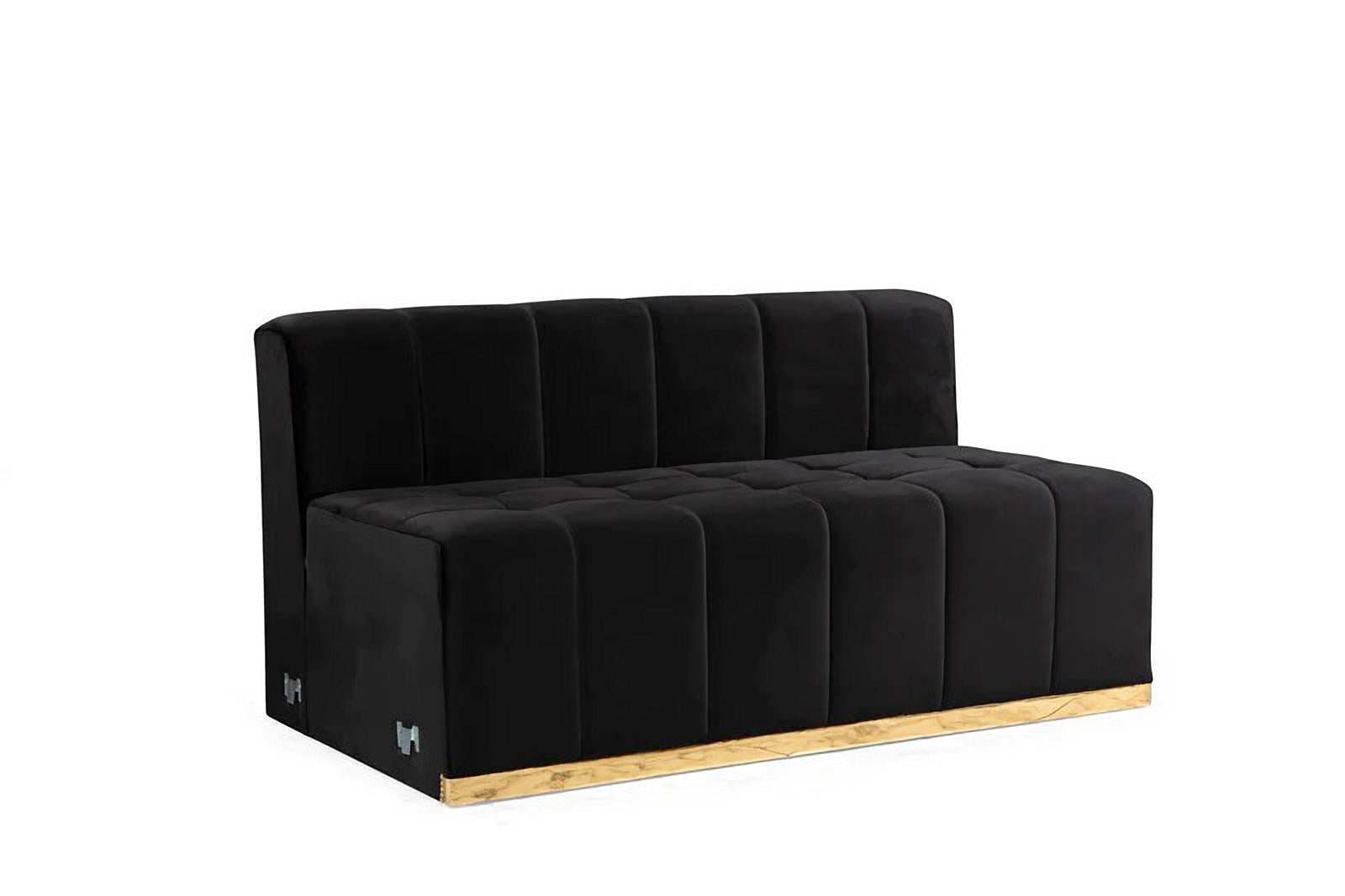 Elisha Velvet Double Chaise Sectional