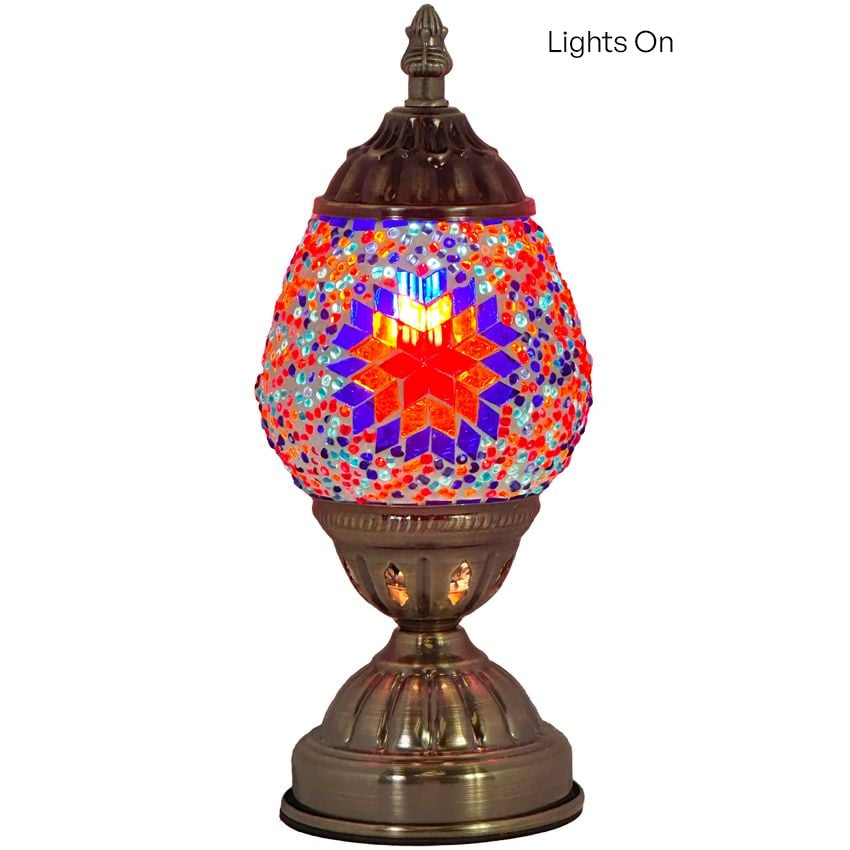 Mosaic Desk Lamps with Hot Blue colors
