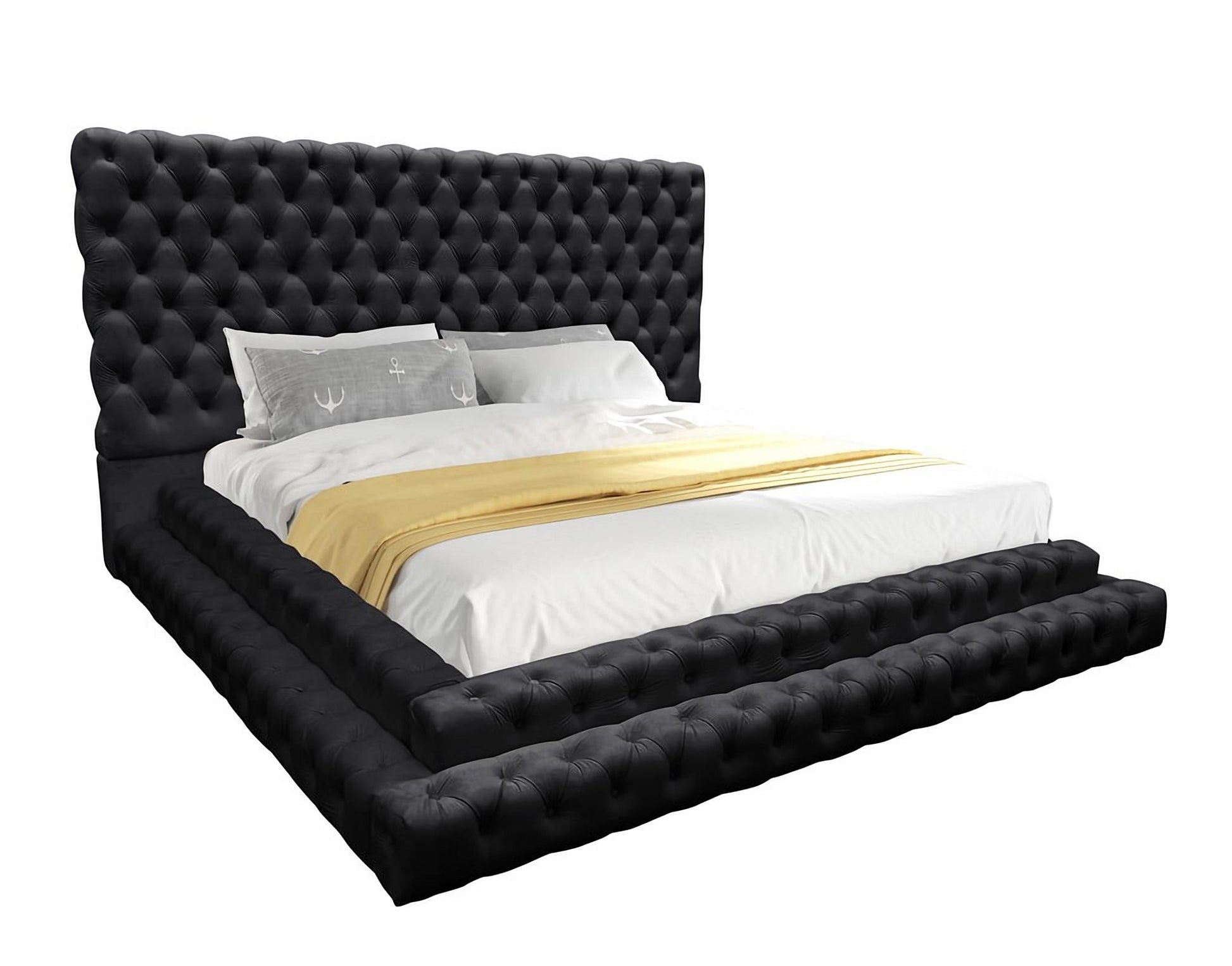 Kiki Black Platform Bed