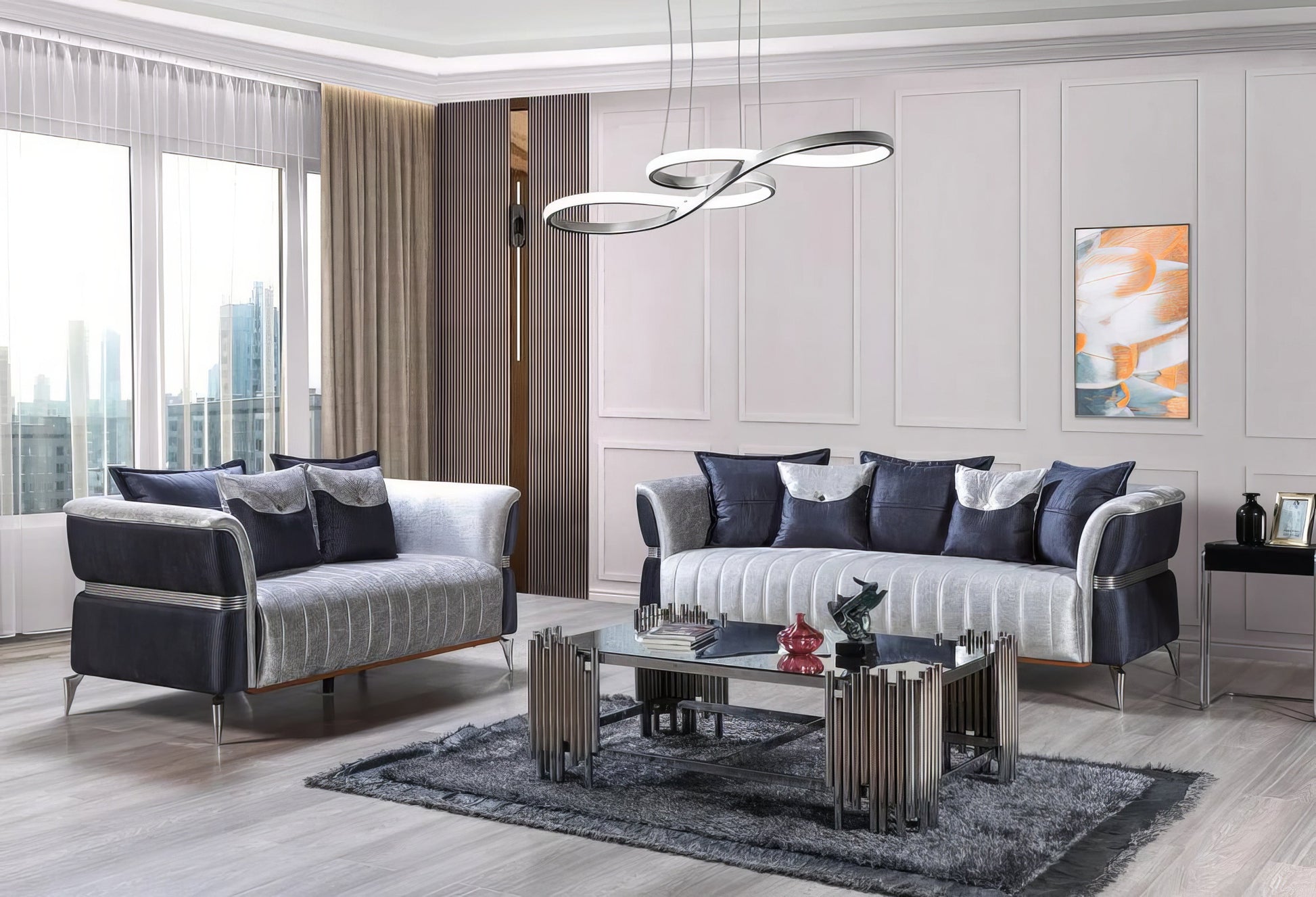 Leina Sofa  -Loveseat set