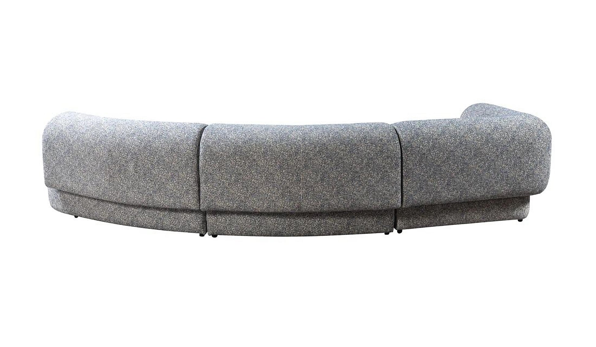 Lena Boucle 3-Piece Curved Sectional