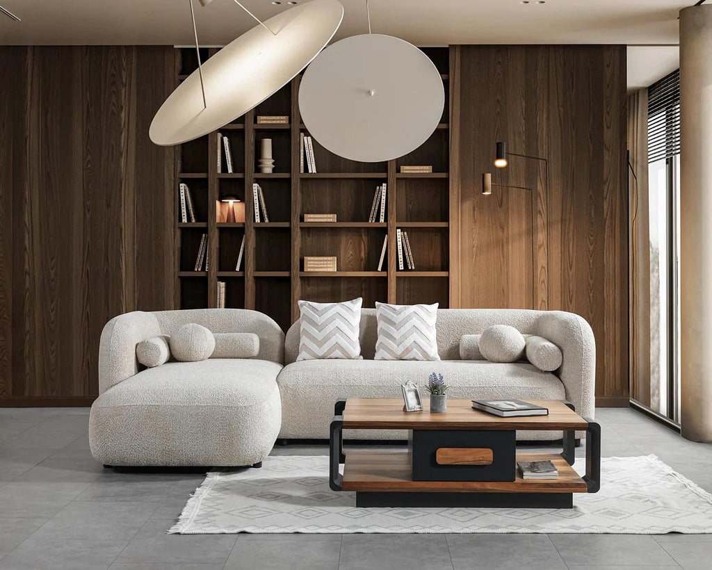 Liva Sand Boucle LAF 110" Sectional