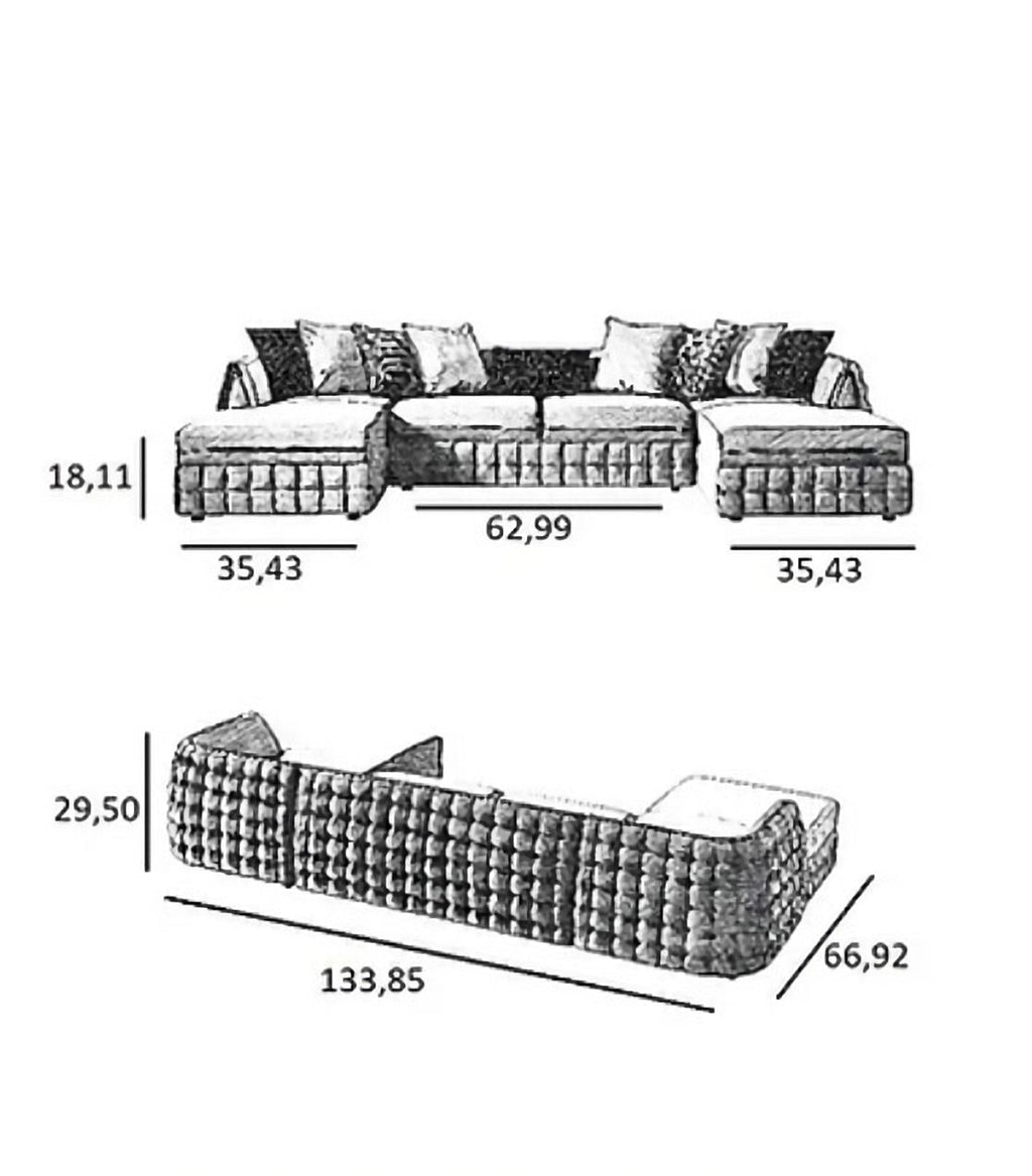 Sicilya Sectional Mustard
